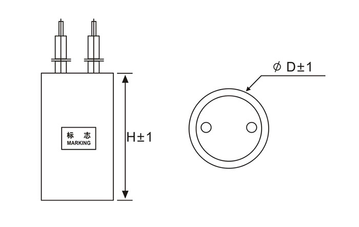 CBB60電容器外形尺寸圖